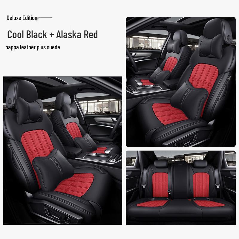 Universal Suede Car Seat Cover: Full Coverage, Ventilated, All-Season Cushion