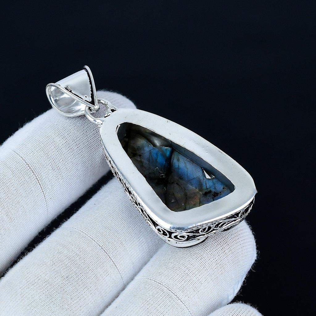 Cloud Labradorite Pendant, 925 Sterling Silver Handmade Jewelry, Labradorite Silver Pendant, Party Wear Jewelry For Women's, Pendant Christmas Jewelry