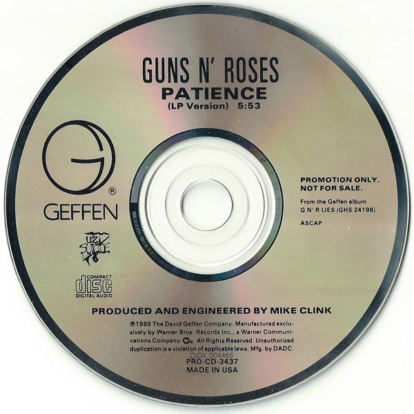 

CD GUNS N ROSES - Patience PROCD3437 Geffen Records 1988 US Rock Used