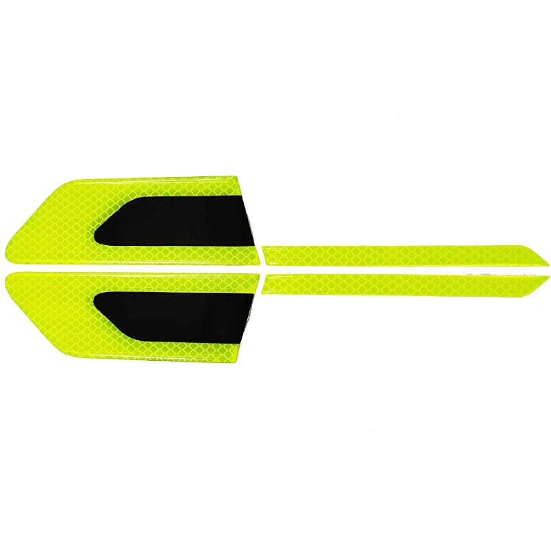 2PCS Car Body Reflective Stickers Side Safety Warning Door Protection Stickers Anti-scratch and Anti-collision Reflective Strips