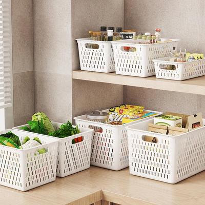 Durable Plastic Storage Basket for Organizing Toys, Sundries, and Snacks In Living Rooms, Bedrooms, and Dorms. Perfect for Desktops and Shelves.