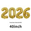 2026 New Year's Party Large 32" & 40" Number Foil Balloons Set