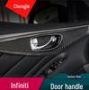 Infiniti Q50L Q60 Carbon Fiber Interior Door Handle Panel Sticker
