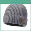 Knitted Winter Hat With Letter Embroidery For Mens Cold Weather Protection
