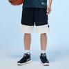 Li Ning Badfive Basketball Series Color Block Elastic Casual Shorts Men Shorts Black Light-Yellow AAPQ007-7