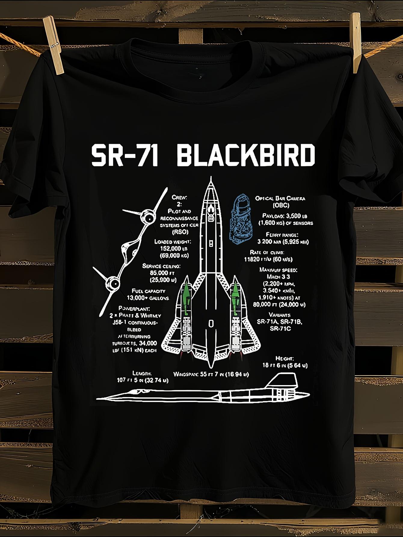 SR-71 Blackbird Aircraft Specs T-shirt XXXXL