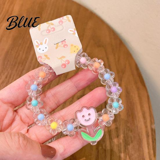 Toddler Safe Bead Bracelet for Kids Macaron Color Beads Elastic