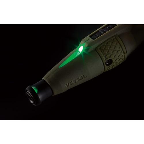 VESSEL Electric Ball Grip Driver Limited Color (Dal Green) with 1 Bit Electric Drab Ball 220USB-1DG