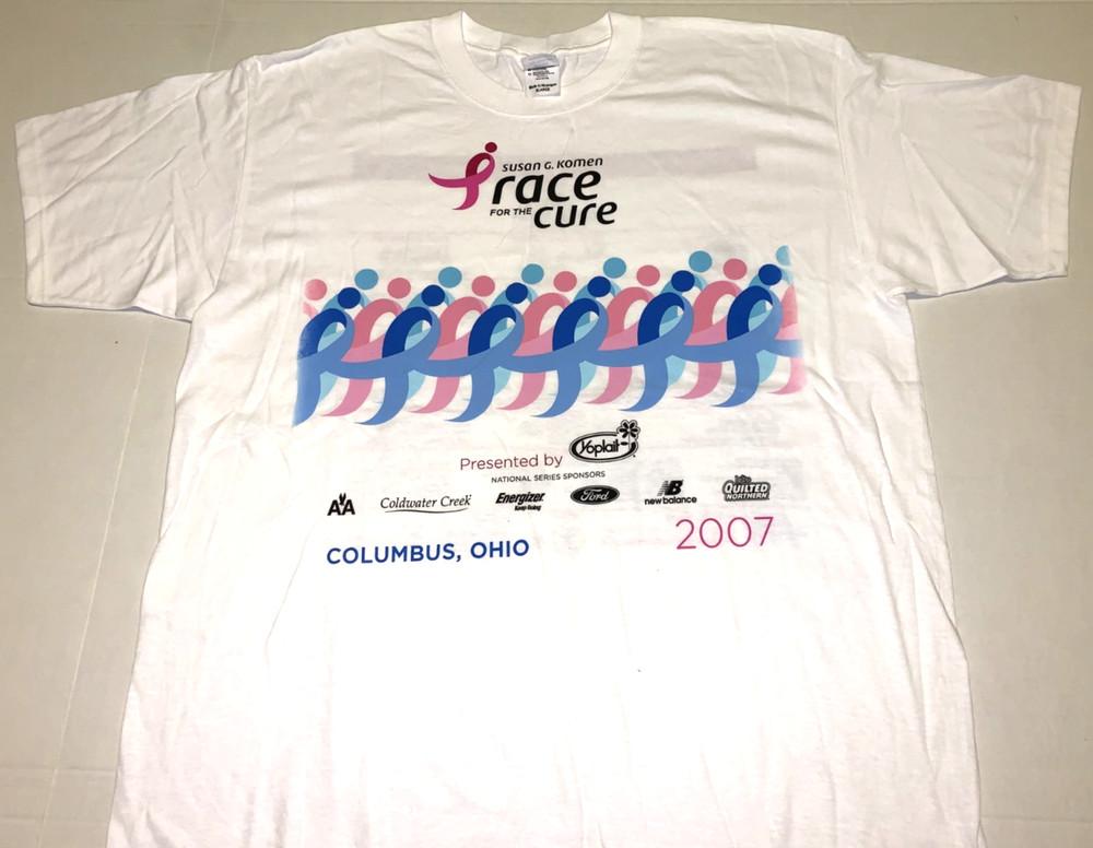 Rare! Vintage 2007 Susan G Komen Columbus Ohio Race For The Cure T-Shirt New! XL Unisex T-Shirt