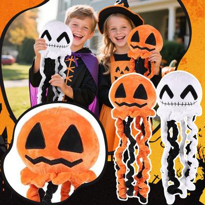 Halloween Decorative Items: Throw Pillows, Pumpkin Dolls, Cushions, Halloween Animal Plush Toys, Jellyfish.