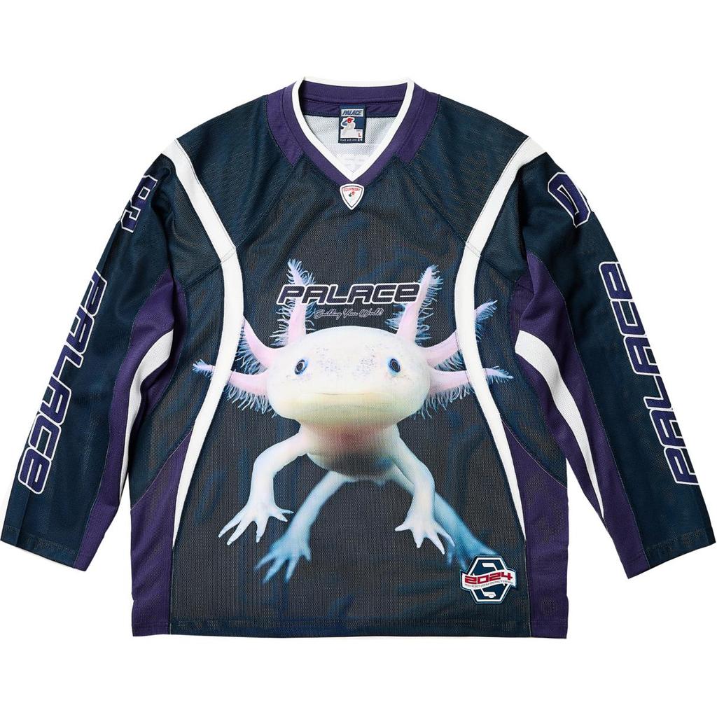 Palace Building Your World Hockey Jersey Purple Unisex Tops P27ES067