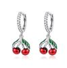 925 Silver Starry Sky Cherry Butterfly Flower Bow Drop Earrings Ear Stud Fine Trinkets Jewelry Women