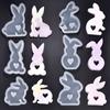 Ostern Niedlicher Hase Silikonformen Gips Auto Montiert Räucherstäbchen Expandierender Gips Dekorationsform Aromatherapie Kerze Harzformen