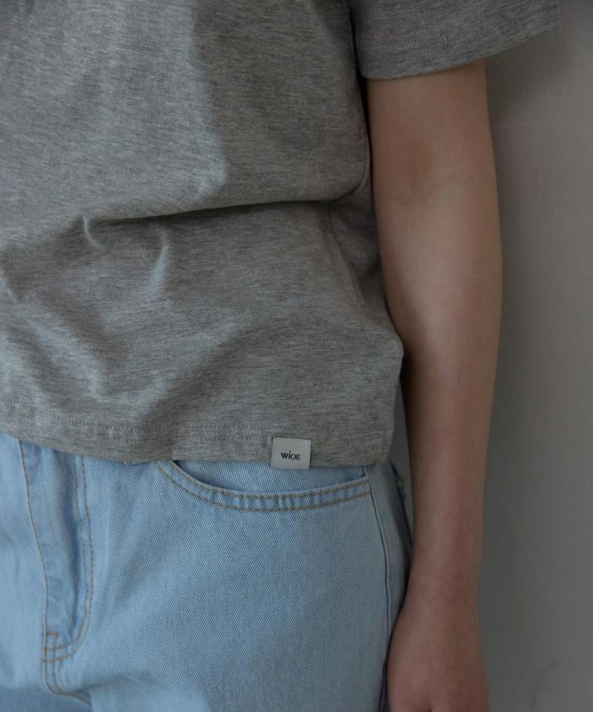 WIOE Studded Lace Ruched Top_Grey