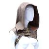 Unisex Faux Leather Medieval Cowl Hat Steampunk Gothic Hooded Cloak Cape with Adjustable Strap for Costume Enthusiasts