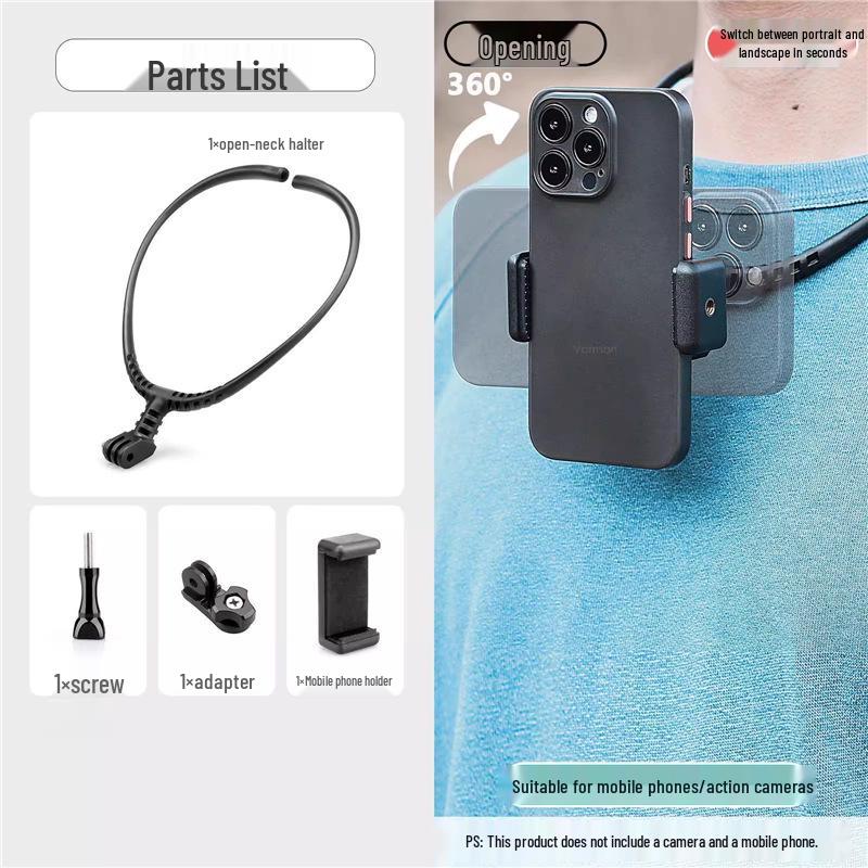First-Person Neck-Mounted Sports Camera: Live Stream, Cycle, Fish, and More