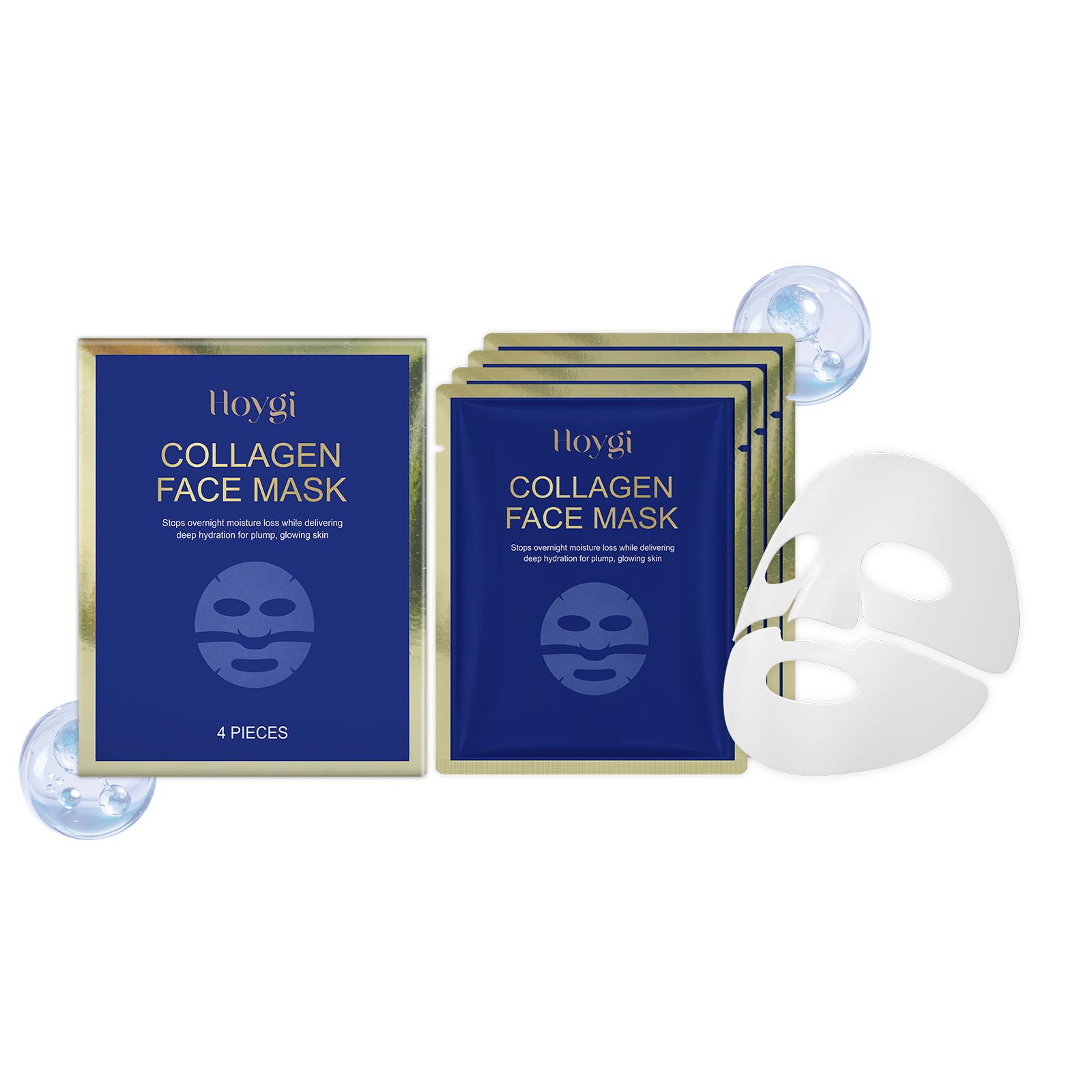 Hoygi Hydrolyzed Collagen Moisturizing Mask Moisturizing Lightweight Hydrogel Facial Film Basic Moisturizing Skin Care Products 4pcs
