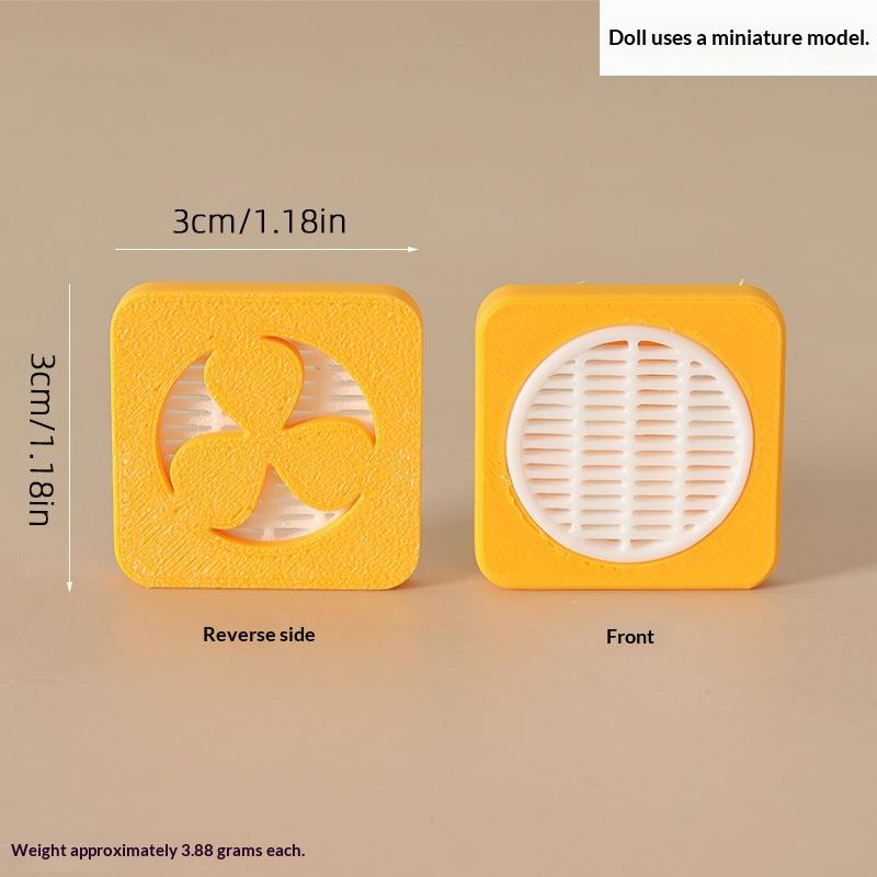 

1/5Pcs 3 Fan Blades Play House Mini Fan Model 1:12 Scale Dollhouse Electric Fan Miniature Exhaust Fan Furniture Girls Gift A1