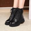 Martin boots women's winter velvet thick-soled snow boots flat-soled women's boots cotton boots thermal short boots fluffy leather shoes