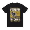 Japanische Ratte Zeig mir den Käse Lustiges Grafik-T-Shirt Unisex Damen Retro Gothic Kleidung T-Shirts Harajuku Übergroßes Baumwoll-T-Shirt
