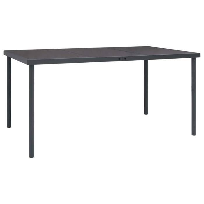 Maison Exclusive - Table à dîner d'extérieur Anthracite 150x90x74 cm Acier