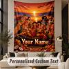Custom Text Printed Tapestry One Piece Pattern Large Wall Hanging Indoor Room Decor