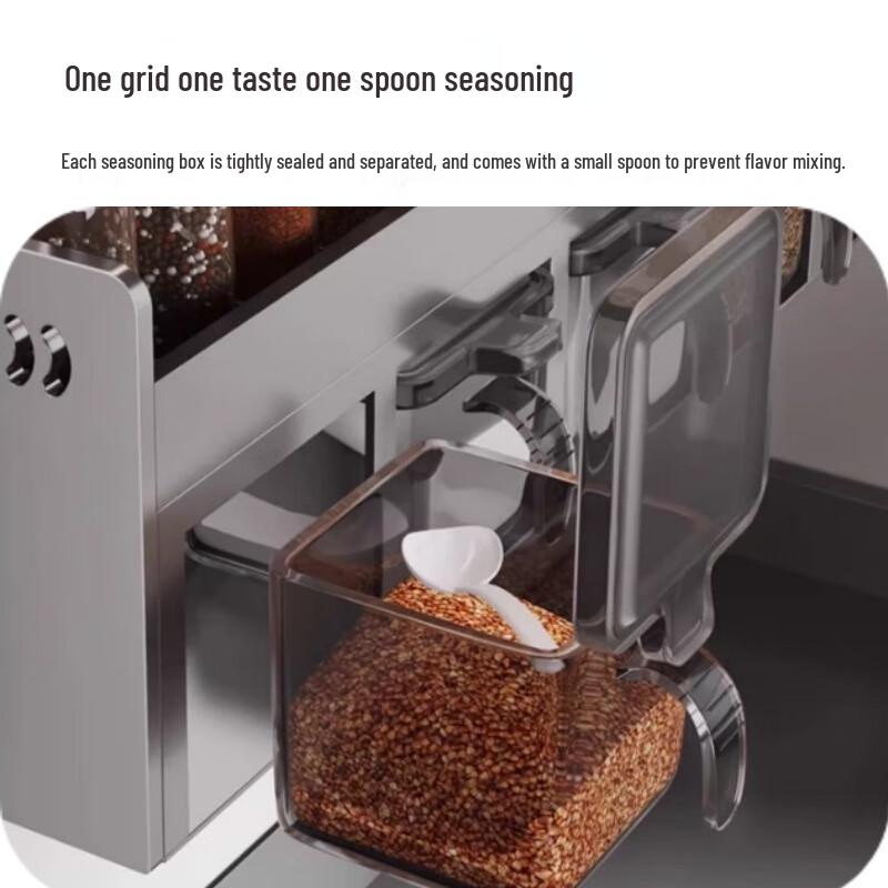 Yunshuang Kitchen Wall Spice Organizer with 5 Jars