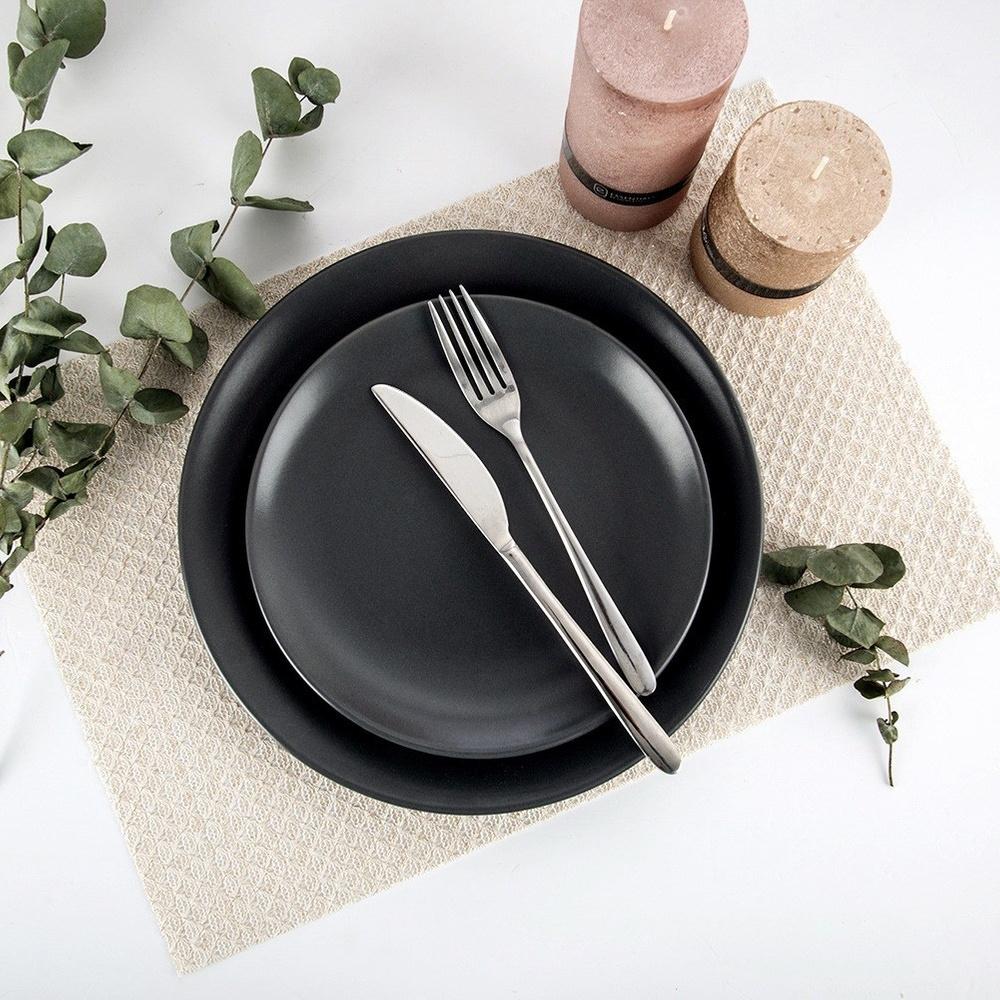 Kitchen Protective Mat for Table under Plates and Cutlery Cream Gold