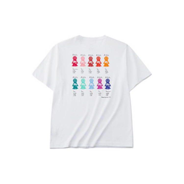 ANTA Life Collection T Shirts Unisex White Crew Neck Moderate Straight Fit 172228115-1