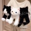 TreasuringU Kawaii Black Cat Plush Toy Soft Stuffed Doll Pillow Home Decor Sleeping Cute Animal