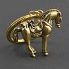 Brass Horseback Fly Car Keychain Pendant Horseback Win Fortune Zodiac Horse Creative Pendant