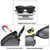 Sunglasses Clip-on Magnetic Attachable UV Protection Stylishable Colorful Sunglasses Myopic Eyeglasses Oval Shape Frame