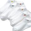 6 Pairs of Combed Cotton Fruit-embroidered Boat Socks for Women, Summer Deodorizing, Sweat-absorbing, Low-top, Invisible Short Socks