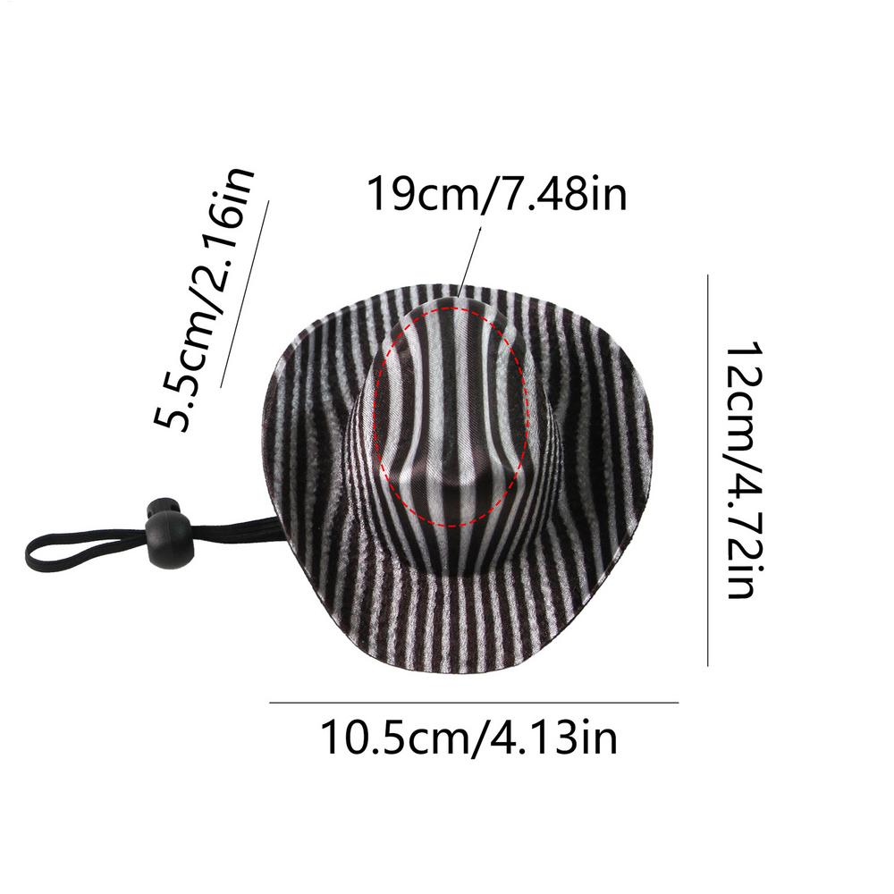 Funny Pet Hat, Adjustable Halloween Headgear for Cat Cosplay, Western Cowboy Party Photography Festival Costume