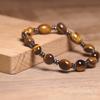 Tiger's Eye Hematite Beaded Bracelet – Grounding Healing Jewelry, Minimalist Protection Gift for Men Women