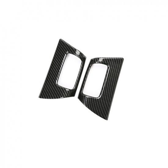 ABS Carbon Fiber L&R AC Air Outlet Vent Cover Trim For Porsche Cayenne 2018-2023