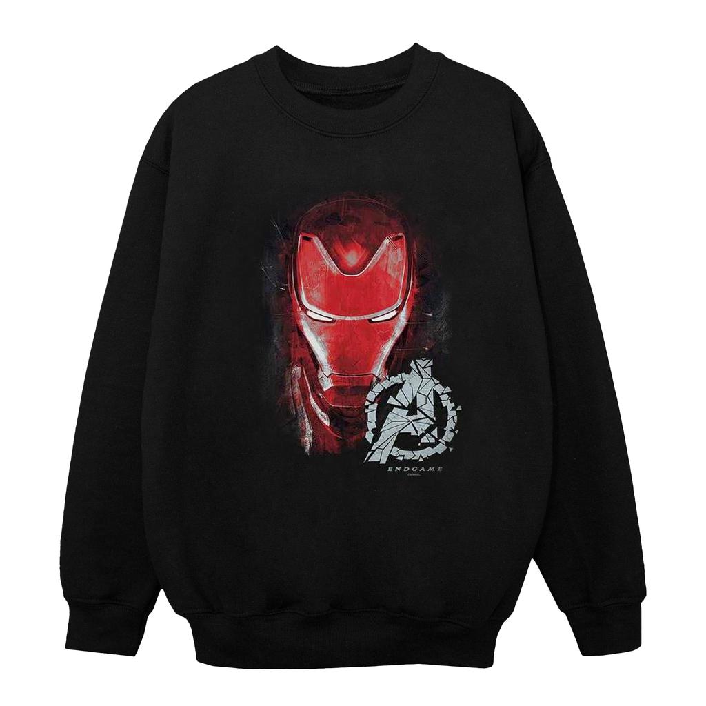 Marvel Boys Avengers Endgame Iron Man Brushed Sweatshirt