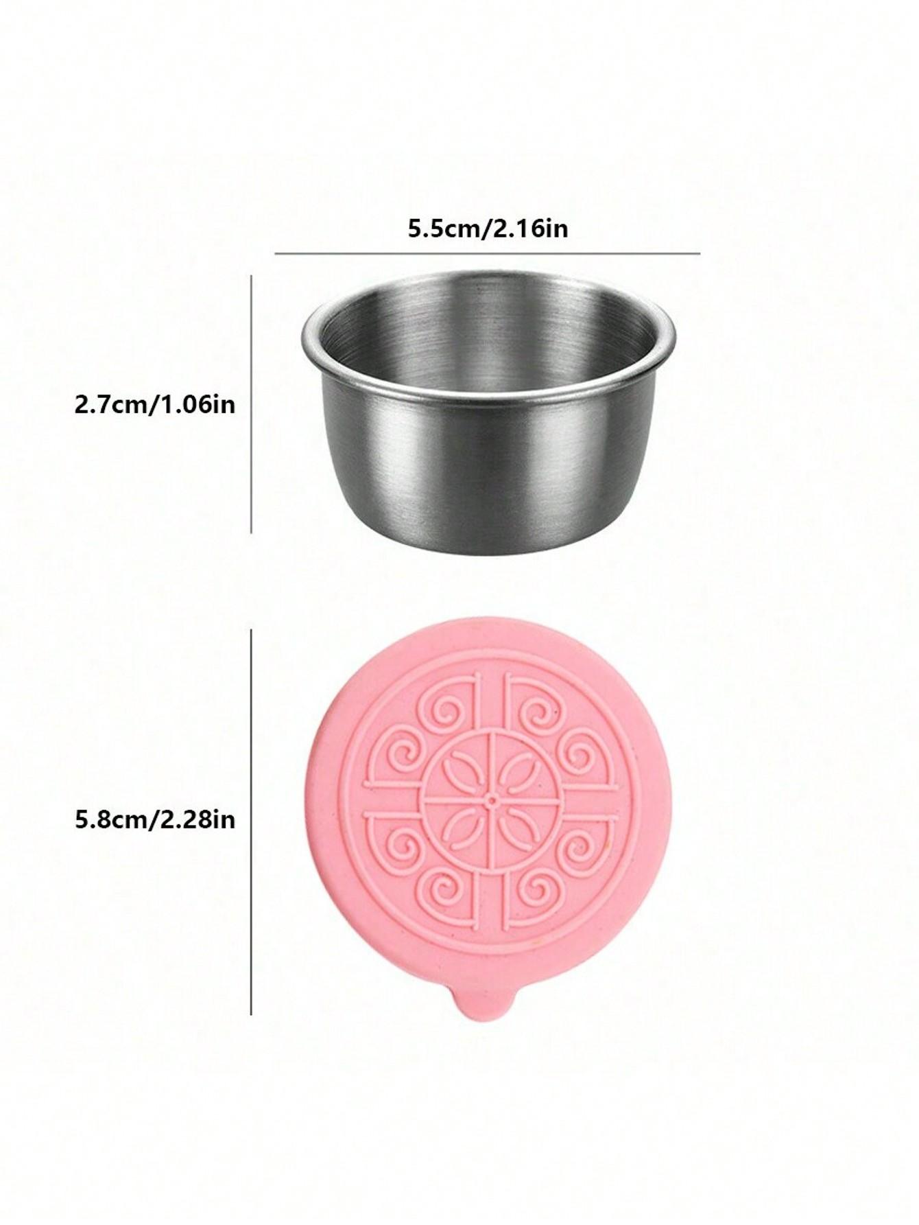 

304 Stainless Steel Condiment Dishes,Airtight Sauce Cups With Lids, Leak-Proof Salad Dip Dressing Bowls For Picnics, Kitchen Pink 1pc разноцветный