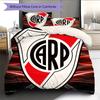 River Plate Football Club Pattern Bedding Home Decoration Birthday Gift (1 * duvet cover + 2 * pillowcase, without core)