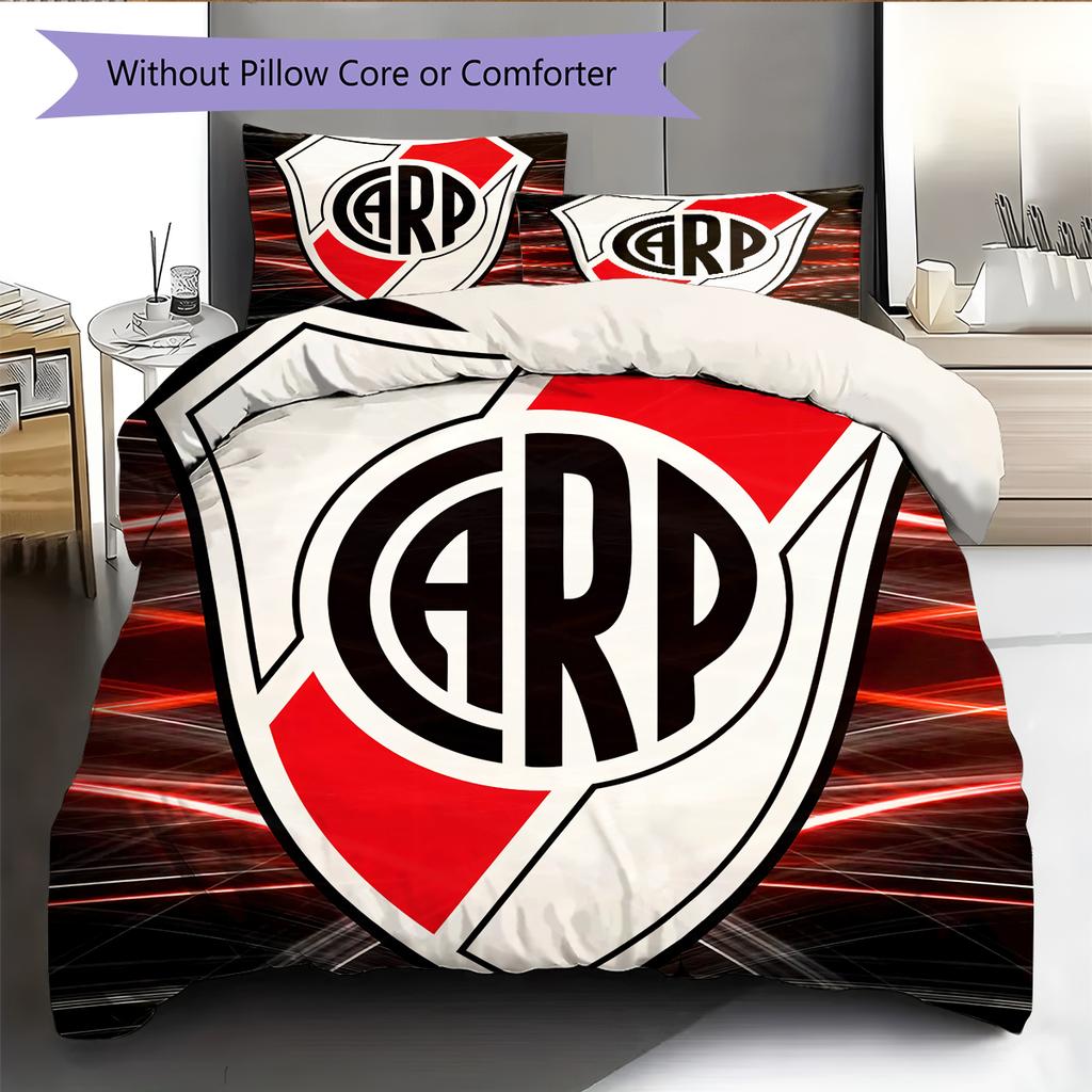 River Plate Football Club Pattern Bedding Home Decoration Birthday Gift (1 * duvet cover + 2 * pillowcase, without core)