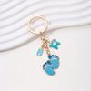 Baby Feet Keychain 5 Sets Per Package Adorable Souvenir for Baby Welcome Party Friendship Gift for Friends