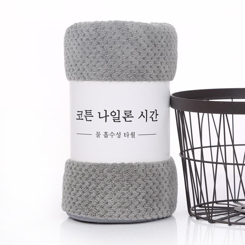 Extra Large Solid Color Coral Fleece Waffle Bath Towel Set with Thick Edges