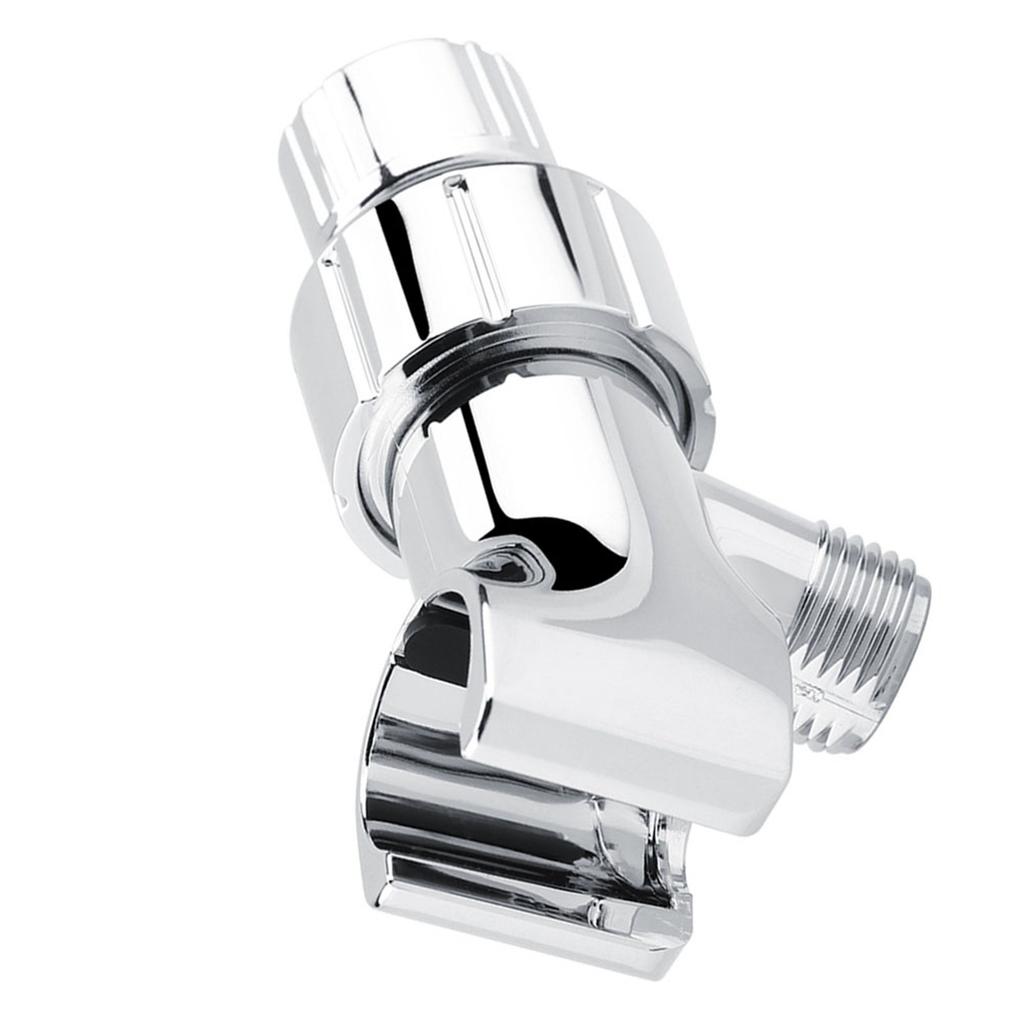 Chrome Plating 3-Way Shower Head Diverter Shower Arm Mounted Bracket Bathroom Accessories