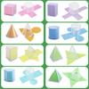 8 vnt. Montessori matematikos permatomi 3D geometriniai konstravimo kaladėlės mokymosi žaislai Mokymo priemonės 3D erdvinio mąstymo jutimo dėlionės žaislai