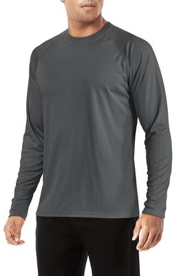 [TACVASEN] Rash Guard Men's T-Shirt Long Sleeve Shirt UV Protection Lightweight Long Tee Summer Crew Neck Sun Protection Daily Shirt Plus Sizes Plain