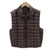 Autumn and winter new small plaid down vest women's short lapel loose large board fashionable simple vest
