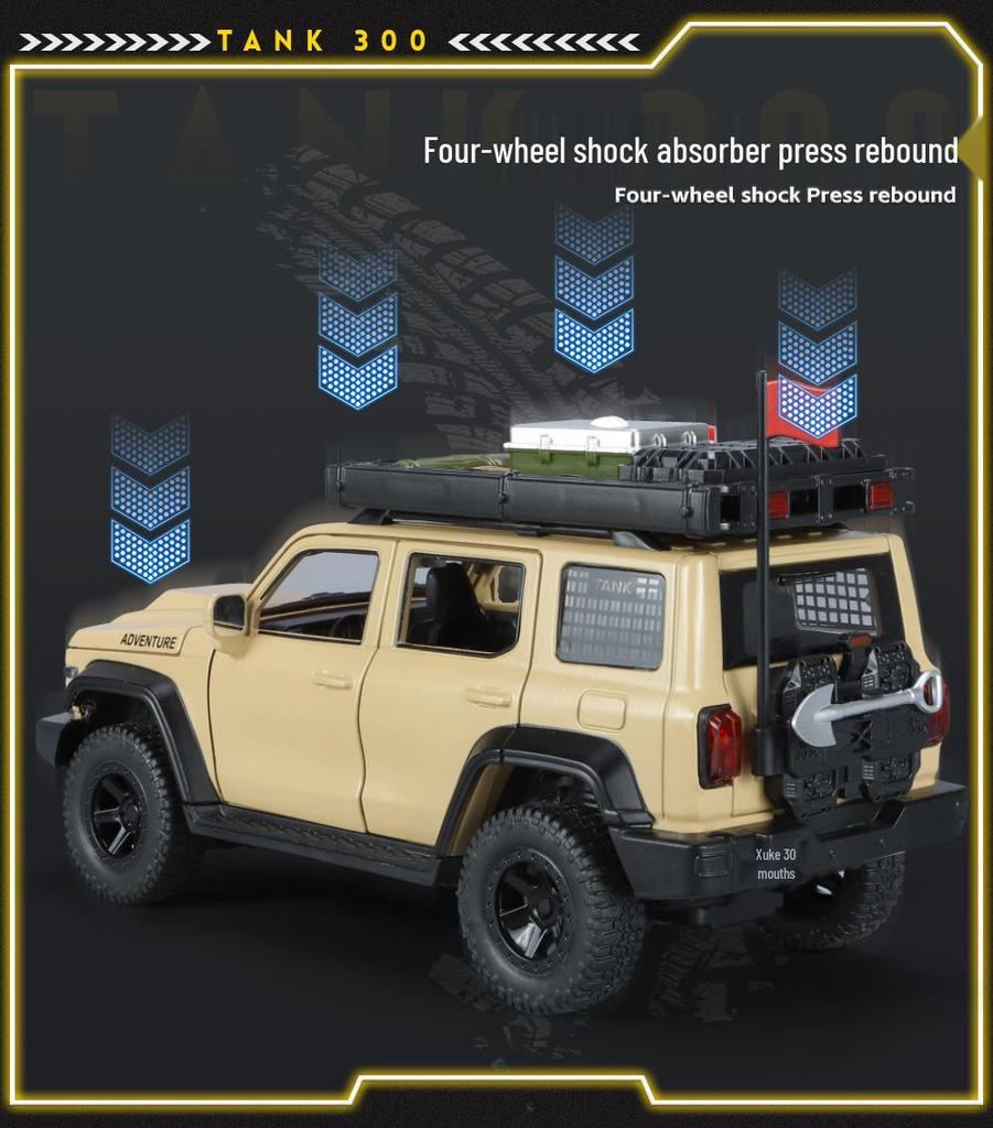 Softworld Off-Road Vehicle 1/24 Alloy Car Model with Sound & Light – Children's Pull-Back Toy