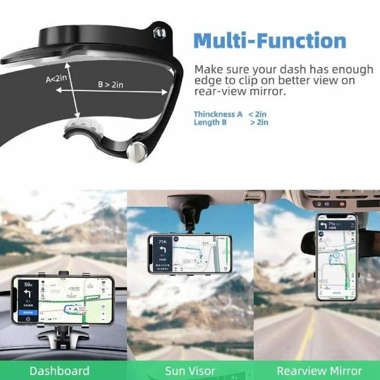 Stojan na telefon s nastavitelným úhlem, víceúčelový doplněk pro telefon, univerzální navigační stojan do auta