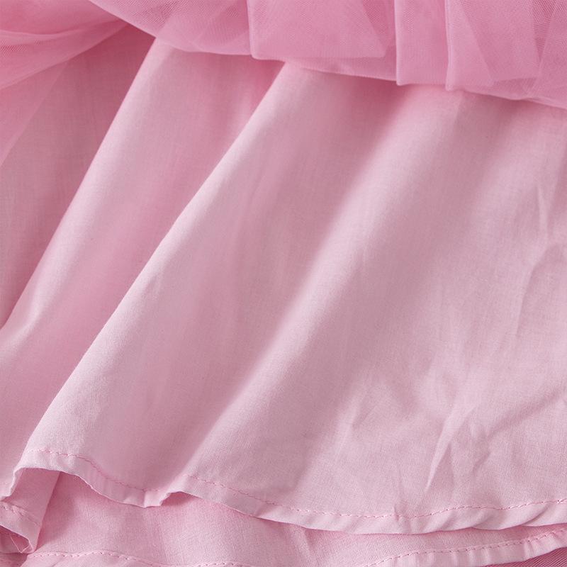 2025 New Girls' Summer Bowknot Mesh Dress - Lightweight Children's Fashion