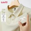 Baleno Men's Loose Fit Waffle Knit Letter Print Short Sleeve Polo Shirt